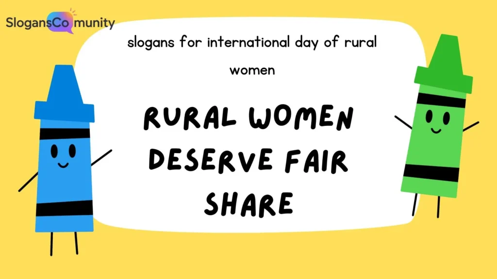 Slogans for Gender Equality in Rural Areas