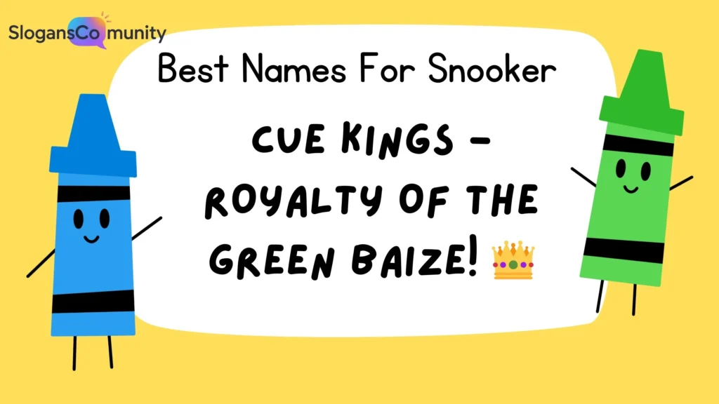 Cool Snooker Team Names