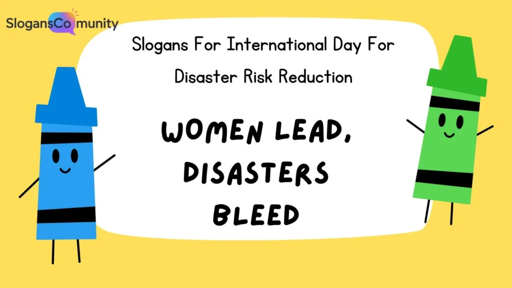 Gender Equality in Disaster Risk Reduction Slogans