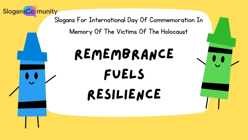 Holocaust Remembrance Slogans